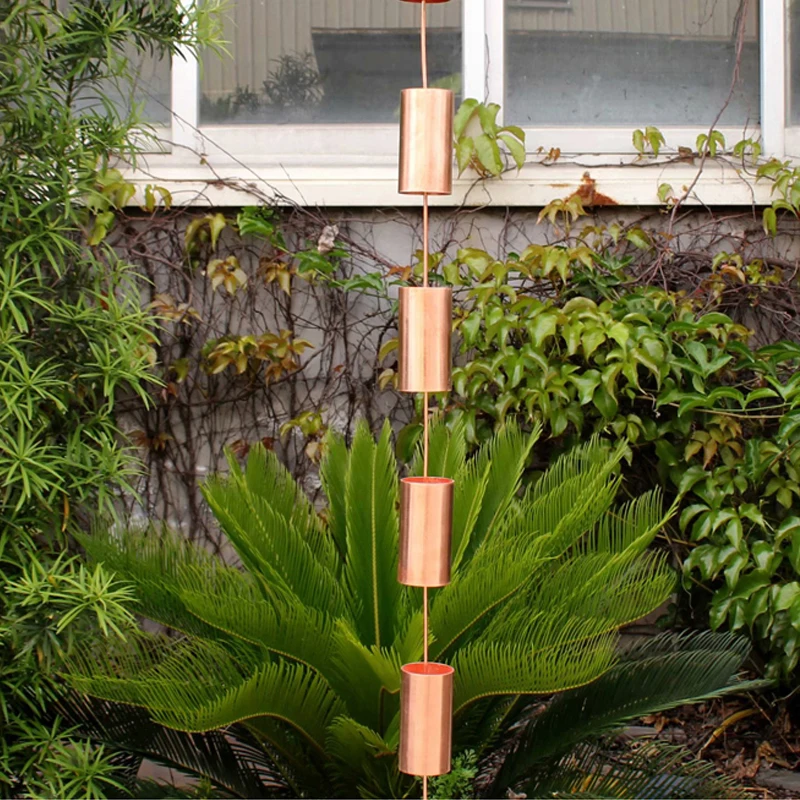 

2,6 м японская круглая труба падающая дождевая цепь вилла висит дренажное украшение