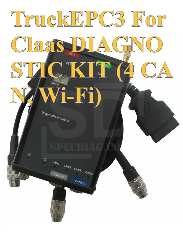 TruckEPC3 لمجموعة تشخيص Claas (4 CAN، Wi-Fi)