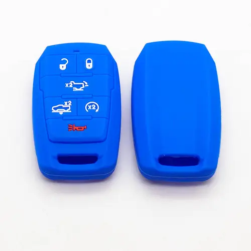 Xinyuexin Silicone Car Key Case Cover Fob for Dodge Ram 1500 Smart Key 6 Buttons 2019 2020 New Remote Key Holder Bag Protection - Image 3