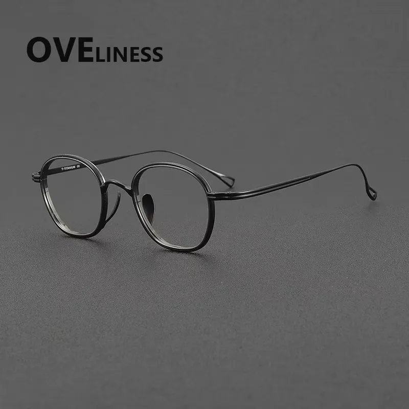 

2026 Pure Titanium glasses Frame Men Women Retro Round Eyeglasses frame High Quality Eyewear spectacles