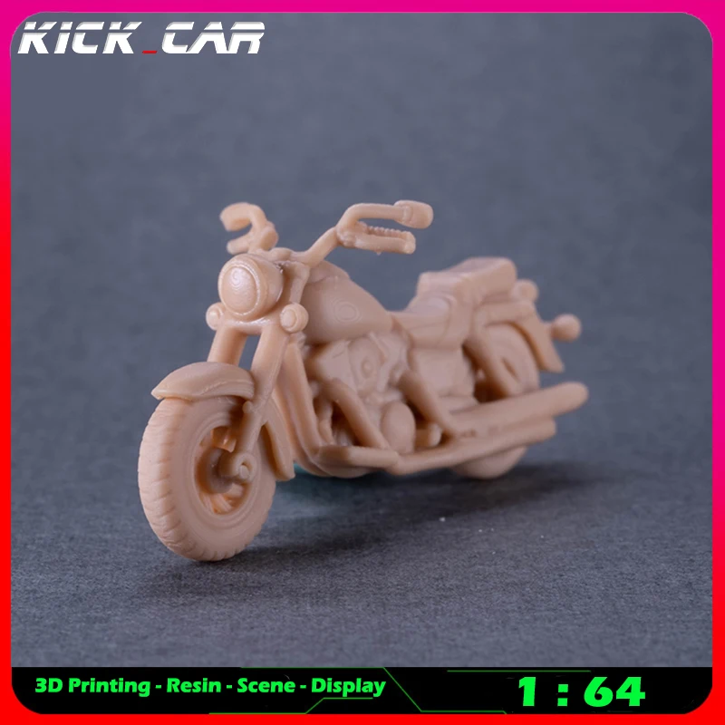 Kickcar 1/64 Motorcycle Wheel Moving Model Car Diorama Uncolored Resin Garage Scene Repair Tools Decoration Simulation Scene Toy