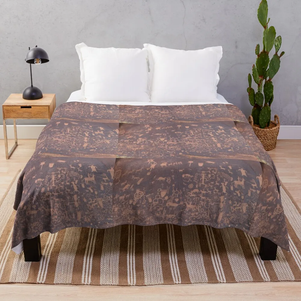 

Ancient Petroglyphs Carved in Rock Throw Blanket christmas decoration Luxury Thicken Softest Quilt Blankets