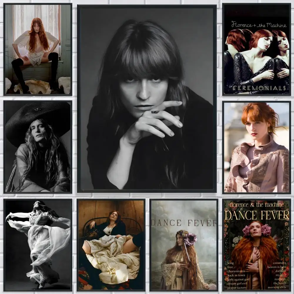 

F-Florence The Machine Band Poster HD Print Personalized Canvas Wall Mural Art Poster Photos for Living Room Home Decor Durable