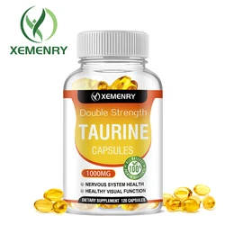 Taurine Capsules 1000mg - Supports Heart, Nerve, Brain, and Muscle Health - Non-GMO & Gluten Free