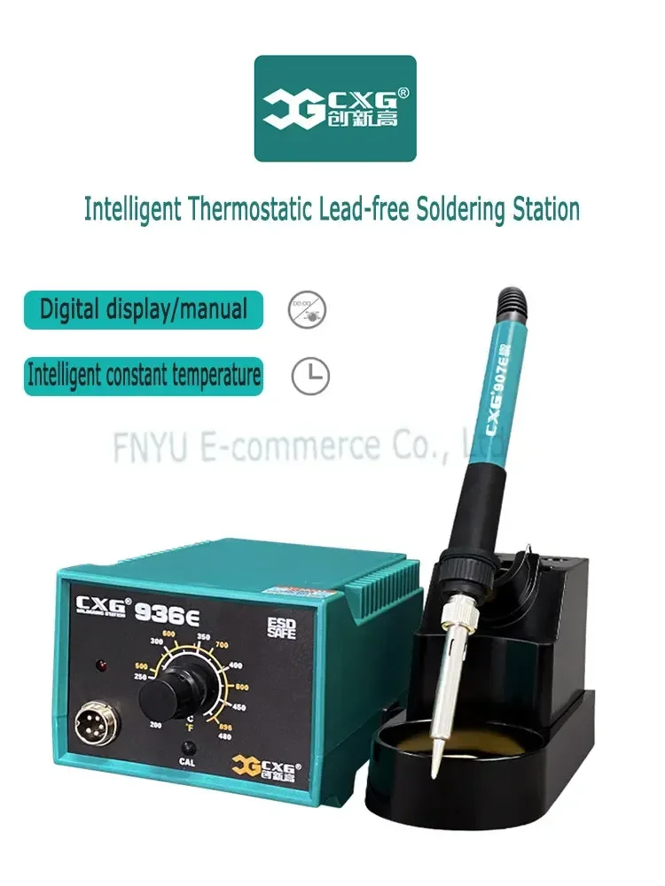 CXG 936E Lead-free Soldering Station 60W Digital Display/Manual Adjustable Antistatic Soldering Iron Quick Reflow Welding Tool