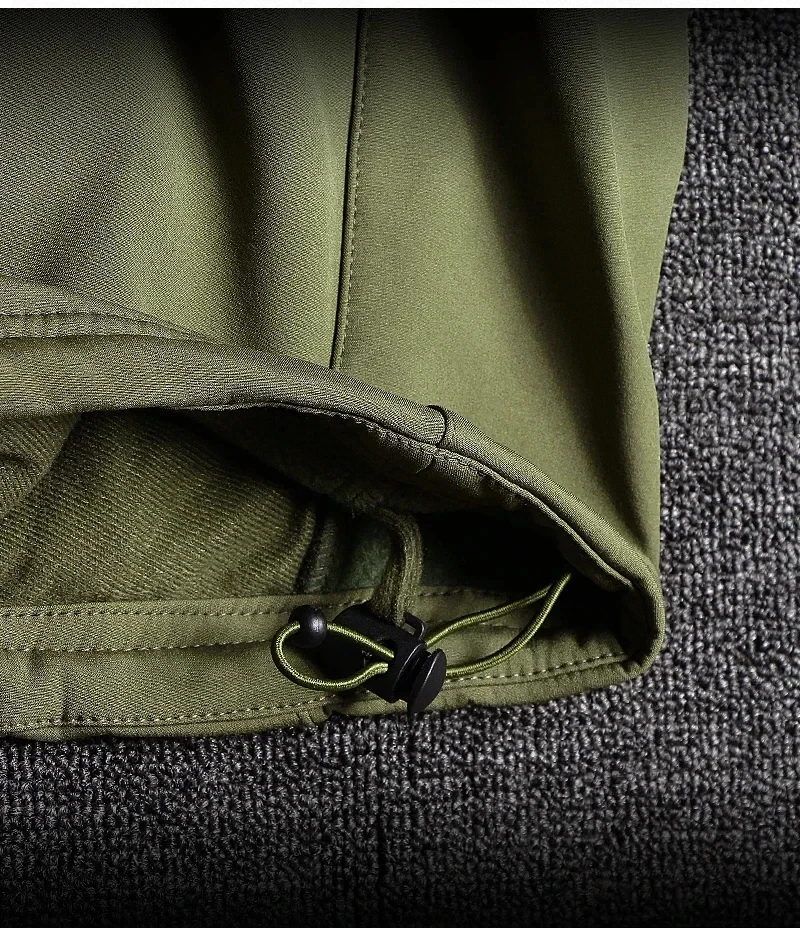 جاكيت رجالي من صوف بغطاء رأس تكتيكي ، مقاوم للرياح ، مقاوم للماء ، دافئ ، معاطف خارجية ، جاكيت عسكري للجيش متعدد الجيوب ، شتوي #6