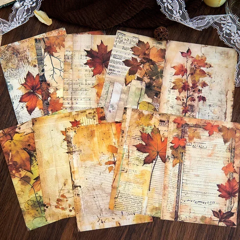 

20Sheets Writing Decorative Vintage Wandering Material Paper Letter Handbooks Scrapbook Bottoming Rose Overture190*105MM