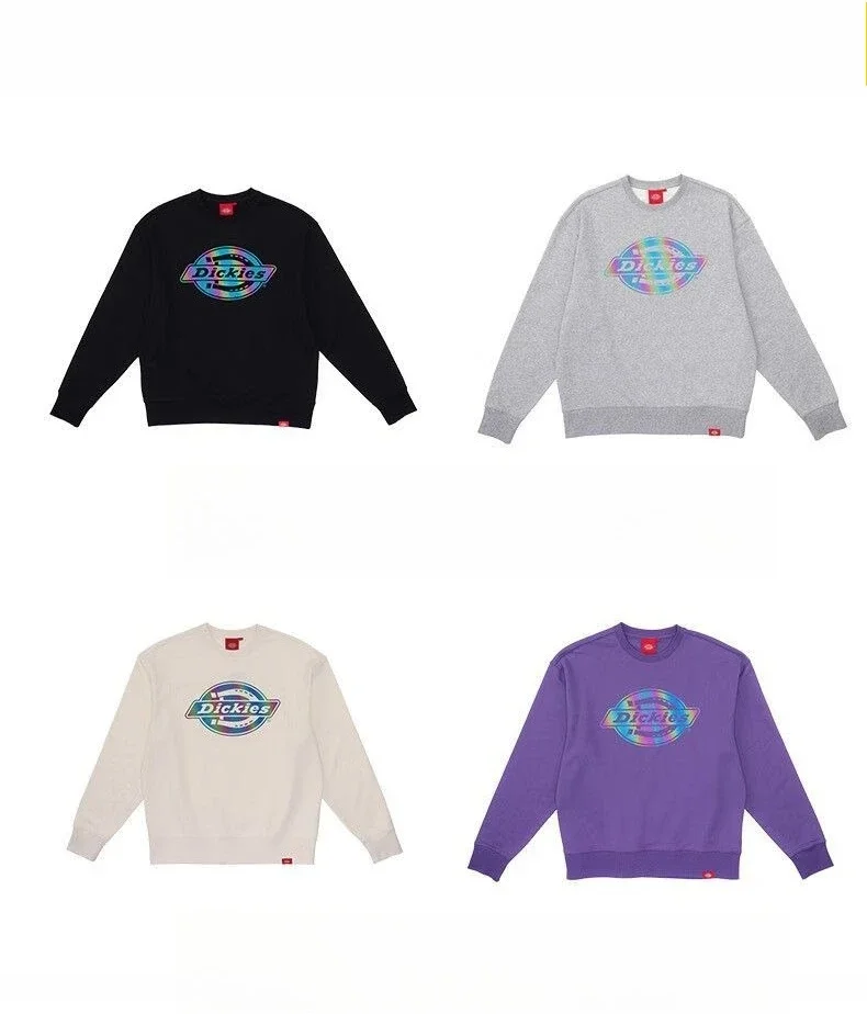 Dickies Signature Logo Sweatshirt Relaxed Fit Crew Neck Cotton Casual Top