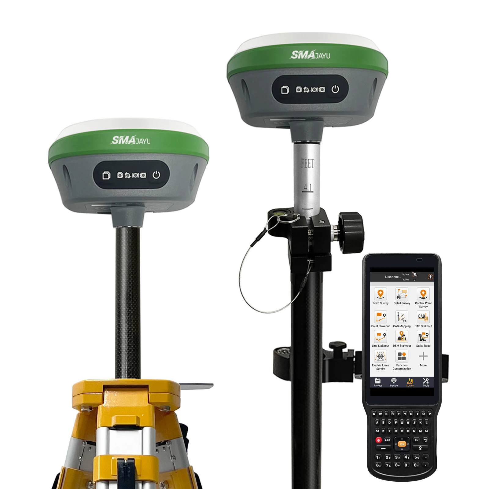 

SMA26 GNSS IMU RTK GPS Surveying Equipment Rover Base Handheld Collector and Survey Software, NOAA certificated,