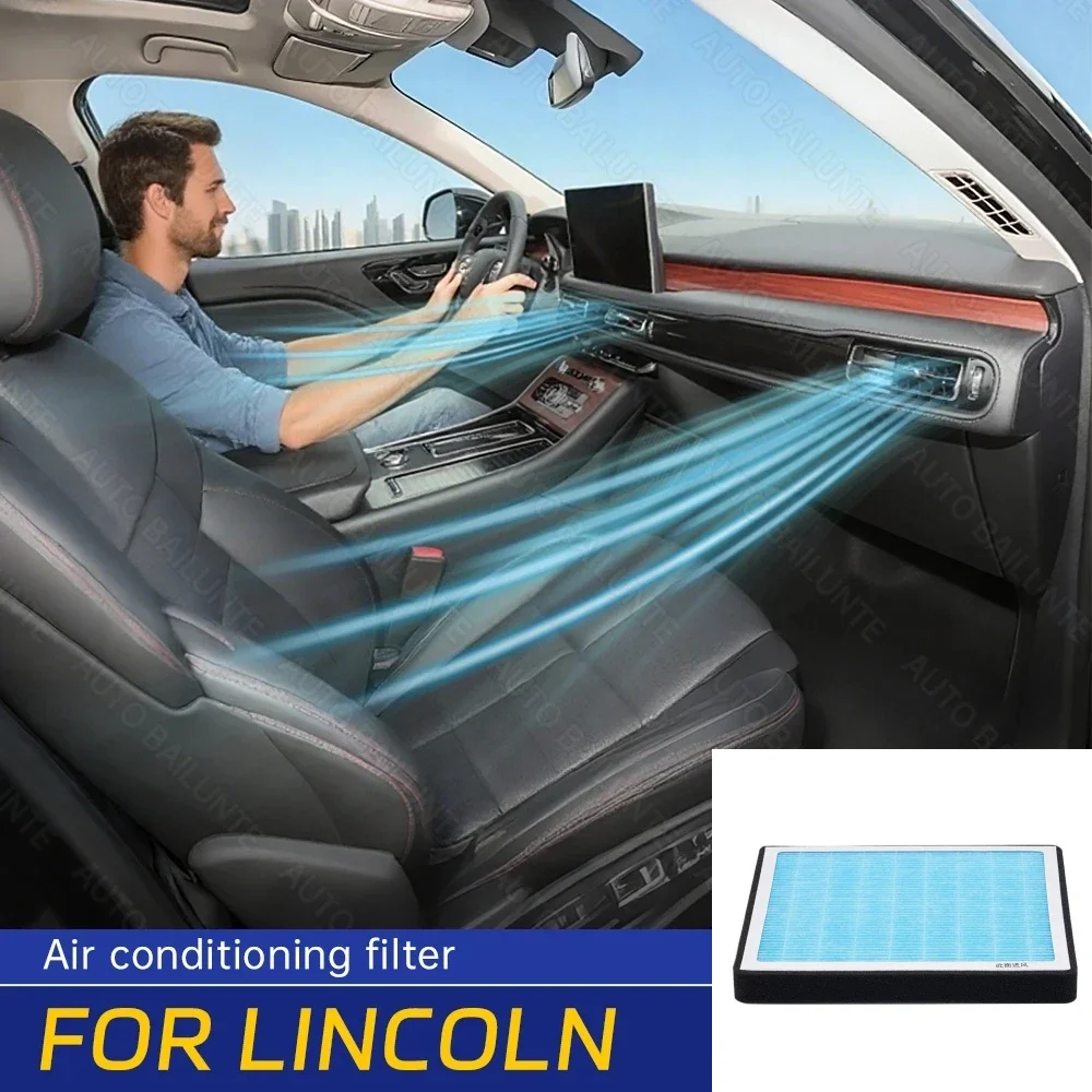 1Pcs For LINCOLN Aviator Corsair 2020 2021 2022 2023 2024 2025 Car Air Filter Conditioner Replacement Kit Car Accessories