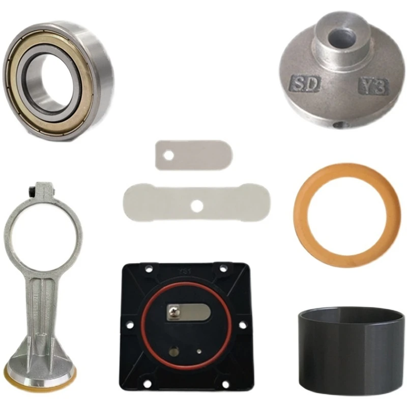 Oil-Free Air Compressor Accessories Mute Air Pump Connecting Rod Curved Bearing Packing Leather Cylinder Valve Plate Valve Plate