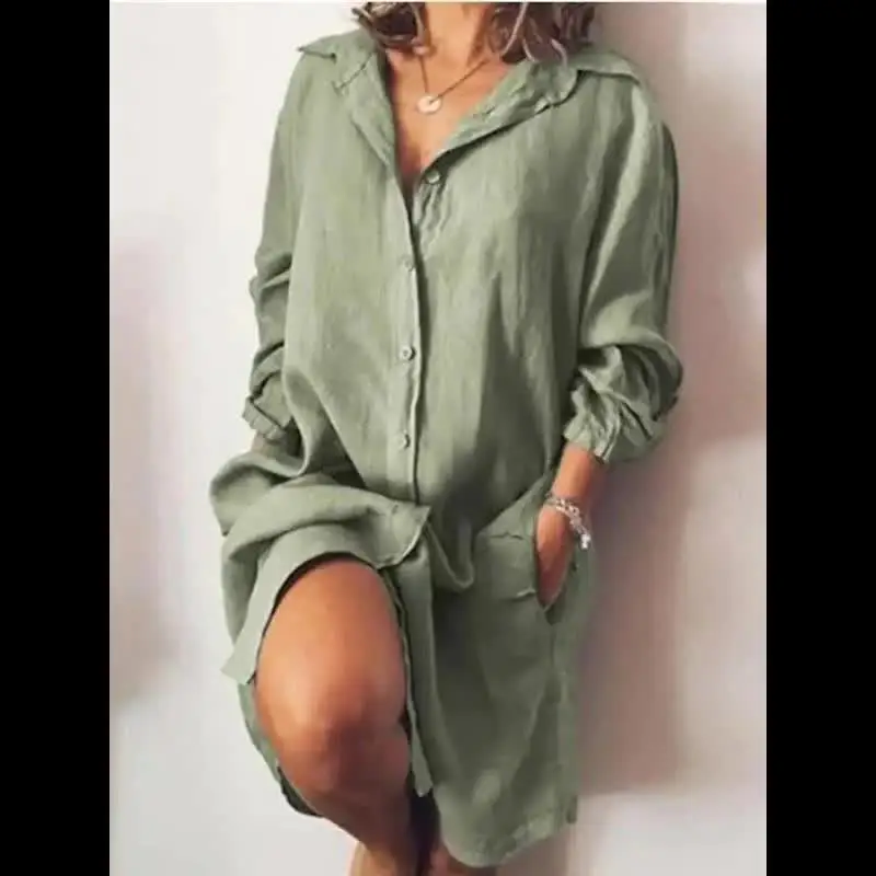 Fashion Shirt Dress For Women Solid Color Button Front Beach Casual Loose Maxi 2025 Summer Dresses Vestidos De Mujer Casuales - AliExpress 200000345 Fashion Shirt Dress For Women Solid Color Button Front Beach Casual Loose Maxi 2025 Summer Dresses Vestidos De Mujer Casuales - AliExpress 200000345