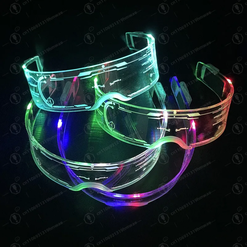 

Halloween New Year Christmas Bar Birthday Party Color Light Emitting Diode Bouncing Glasses Acrylic Glow Props