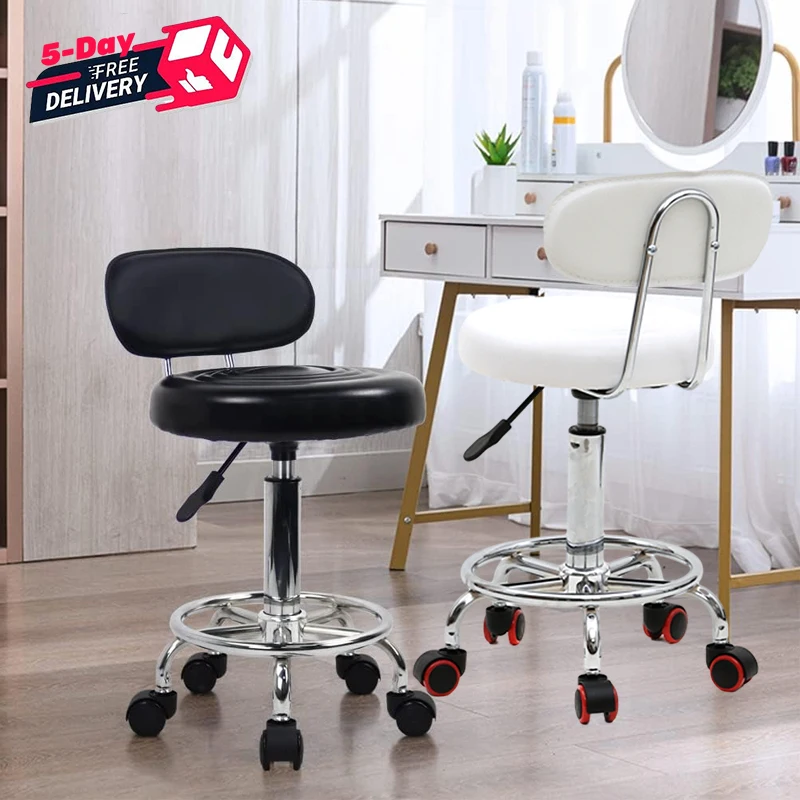 Modern Bar Stool With Wheels PU Leather Height Adjustable Bar Chairs Kitchen Island Counter Breakfast Dining Stools Furniture