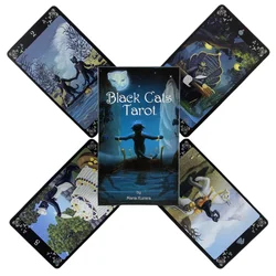 Jeu de cartes de tarot Chats noirs, A78 Oracle English Visions, Set Ination Edition, Borad Playing Games