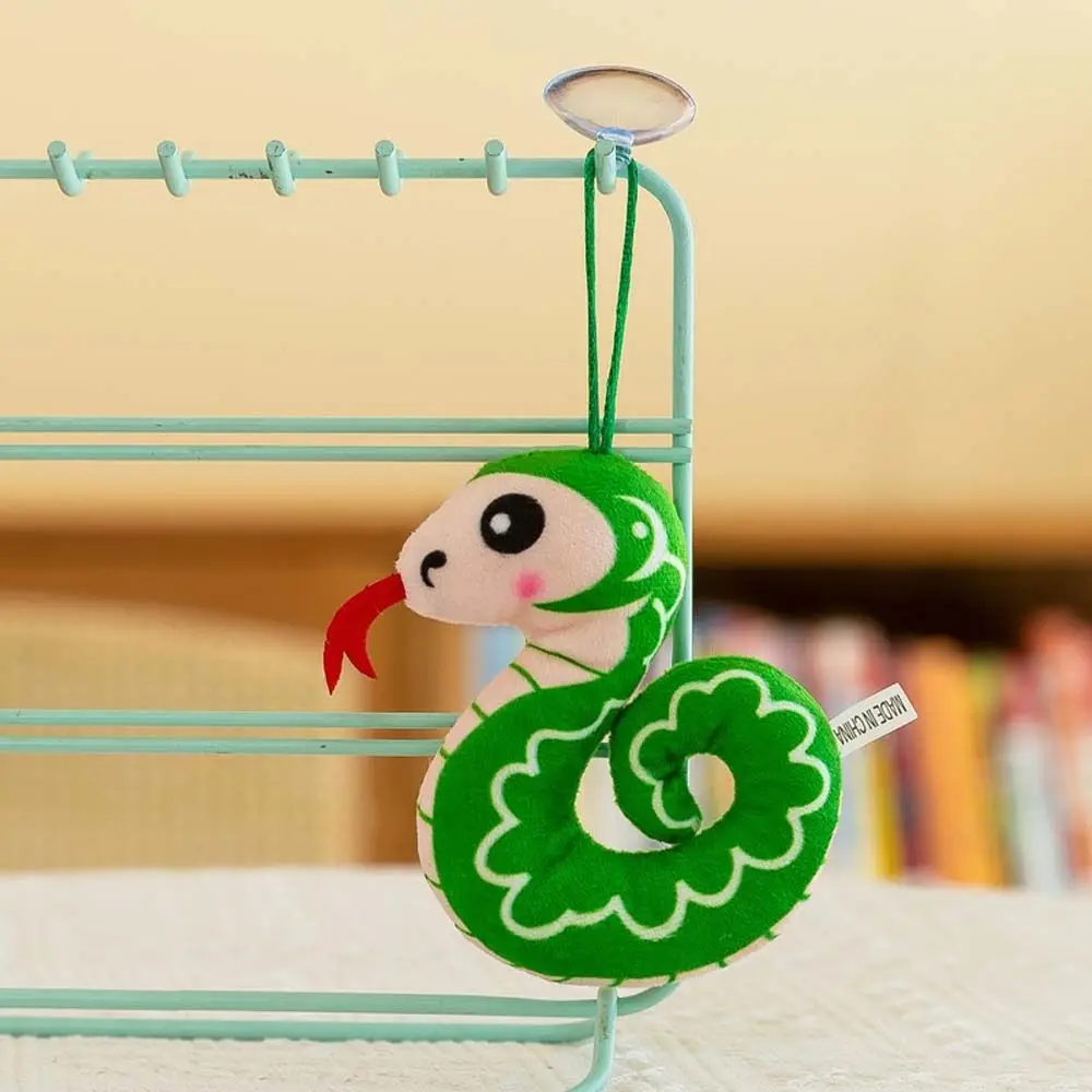 Suction Cup Hanging Rope Snake Plush Doll Pendant 2025 Chinese New Year Creative Plush Toys Snake Plush Keychain Soft 10cm