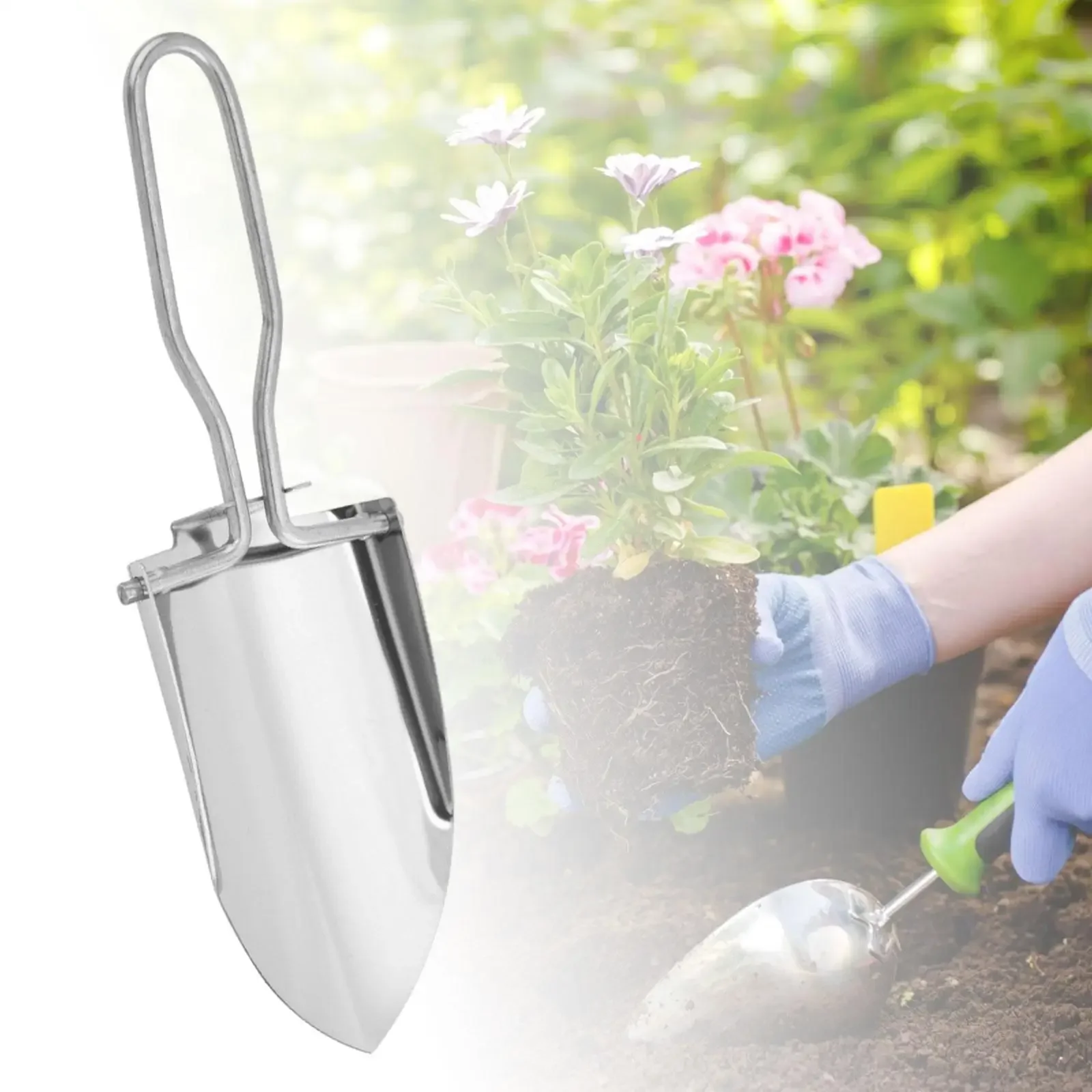 Gardening Shovel Portable Spade Metal Tool Handy Collapsible Comfortable Folding Trowel Mini Shovel  Traveling Outdoor