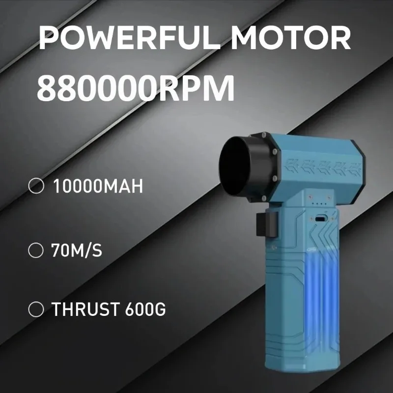 

Air Blower 880000RPM 10000MAH 600g Thrust 70m/s Wind High Speed Mini Turbo Jet Fan Brushless Duster leaf Removal Dryer keyboard