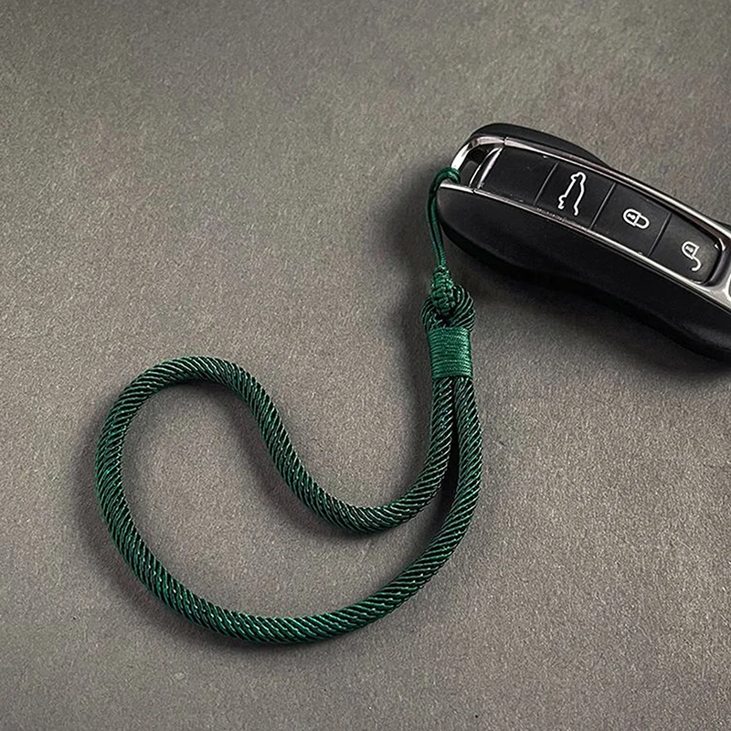 Handy-Lanyard, kurzes Handgelenksband, verstärkt, farblich passend, handgewebter Anhänger, Damen- und Herren-Accessoire, Anti-Verlust-Lanyard – Detail 9