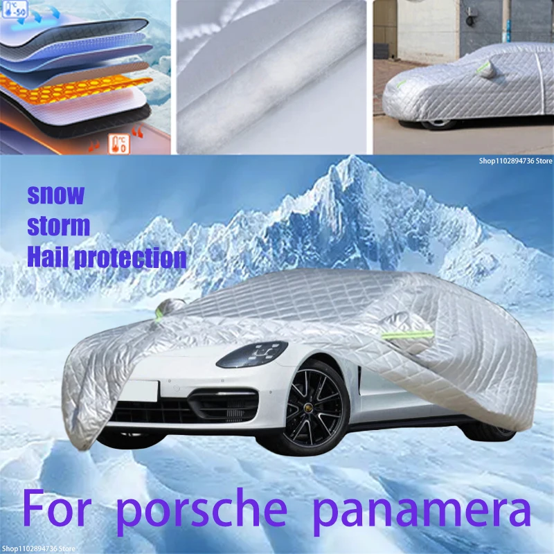 

For porsche panamera Outdoor Cotton Thickened Awning For Car Anti Hail Protection Snow Covers Sunshade Waterproof Dustproof