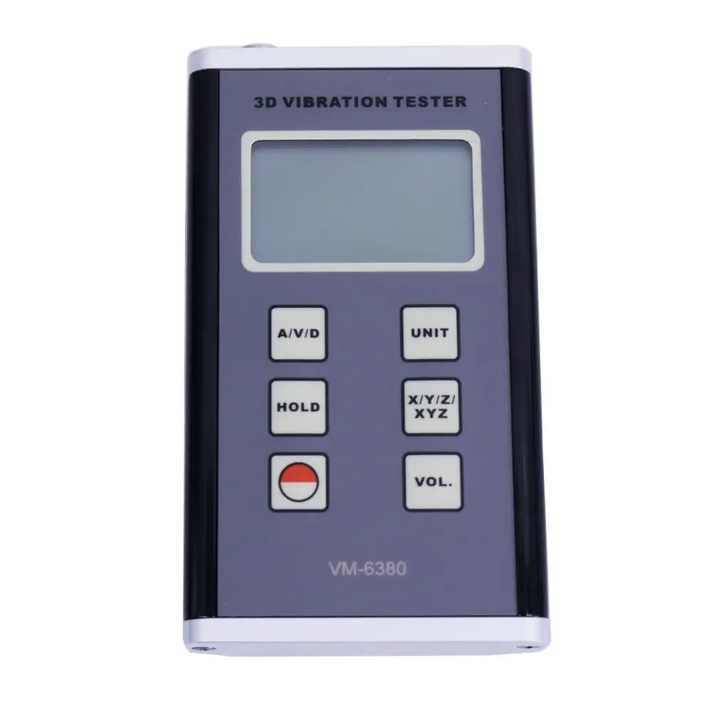 New VM-6380 Digital Vibration Tester 3D VM6380 3-Axis Piezoelectric Vibrometer