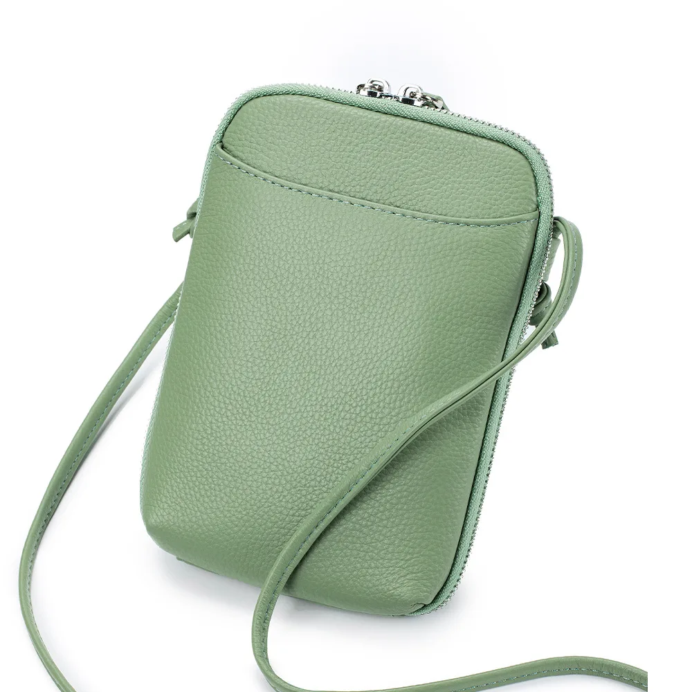 Borsa per cellulare in morbida pelle da donna Mini borse con patta borsa a tracolla semplice borsa a tracolla da donna di grande capacità borsa con