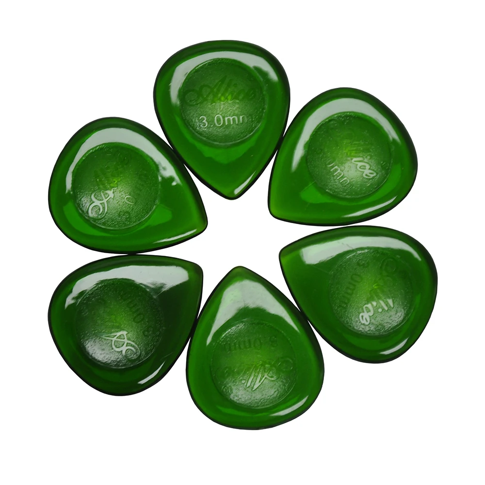 

50pcs X-Heavy 3mm Teardrop Waterdrop Guitar Picks Plectrums For Electric Guitar Jazz Green