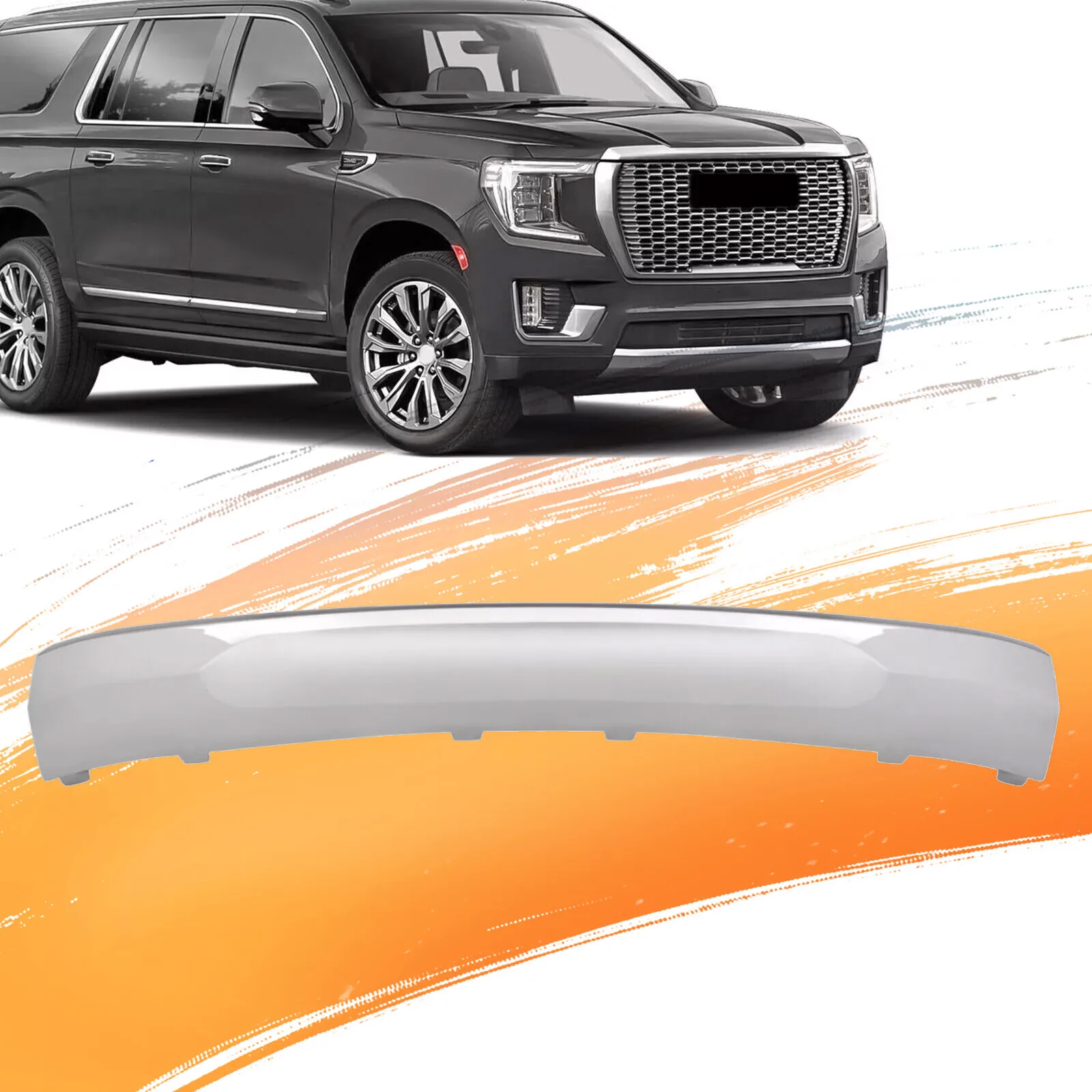 For 2021-2023 24 GMC Yukon XL Chrome Front Bumper Lower Panel Trim Valance Cover