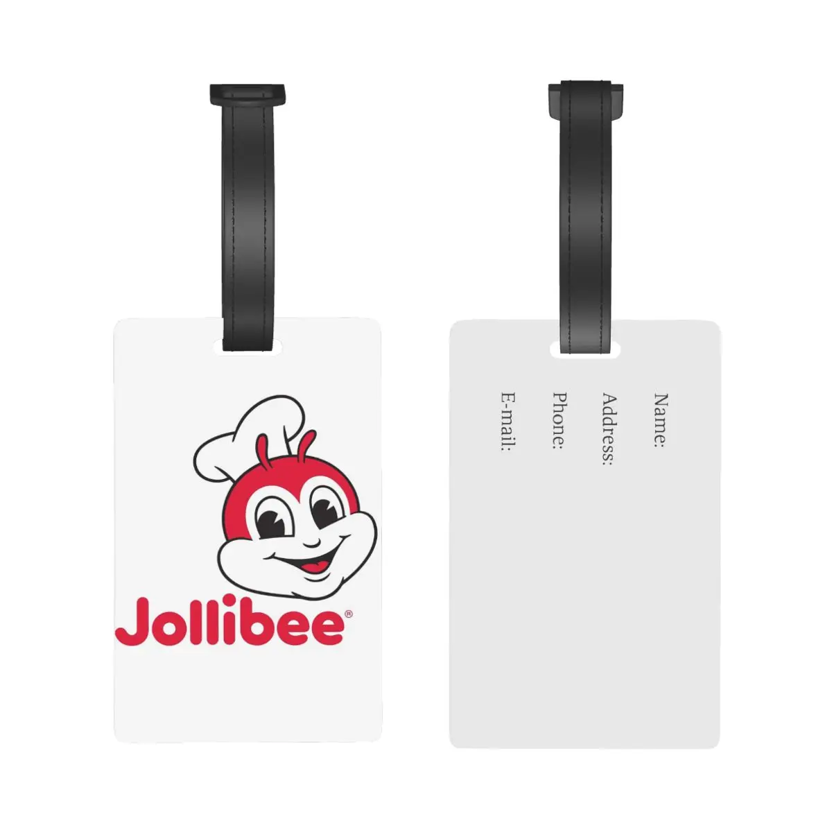 Ретро Jollibee, багажные бирки, аксессуары для чемодана, дорожные ПВХ, модные багажные бирки, портативный держатель для этикеток, идентификационное имя, адрес