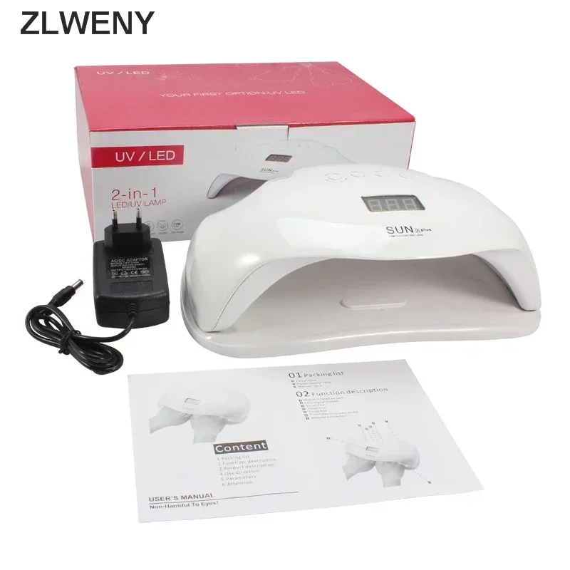 

Wholesale Good Quality Uv Led Lamps Nail Dryer SUN X Plus 72W Two Hands led nail lamp