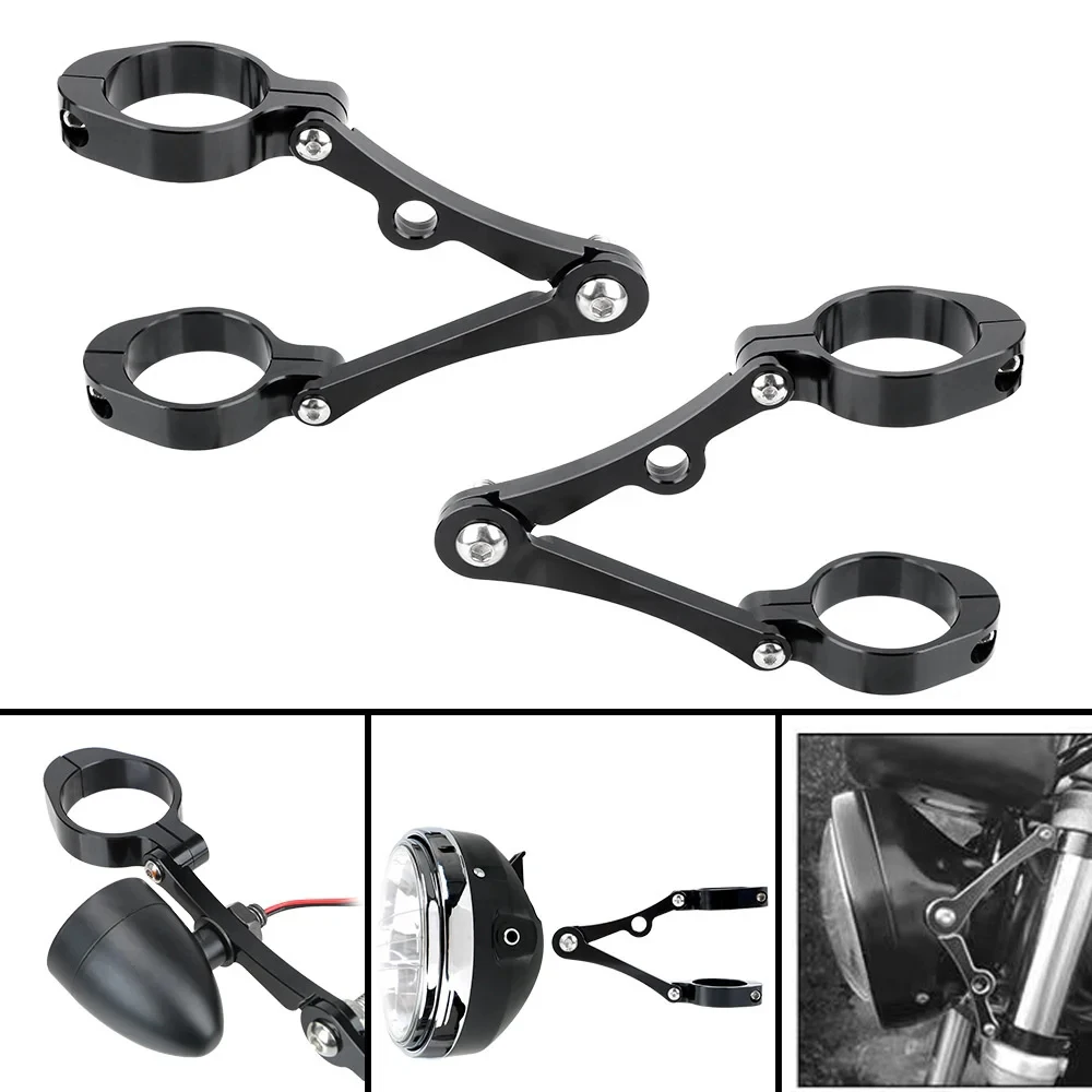 39mm-41mm Scheinwerfer Halterung Clamp Gabel Rohr Licht Halter Motorrad Bobber Cafe Racer Universal