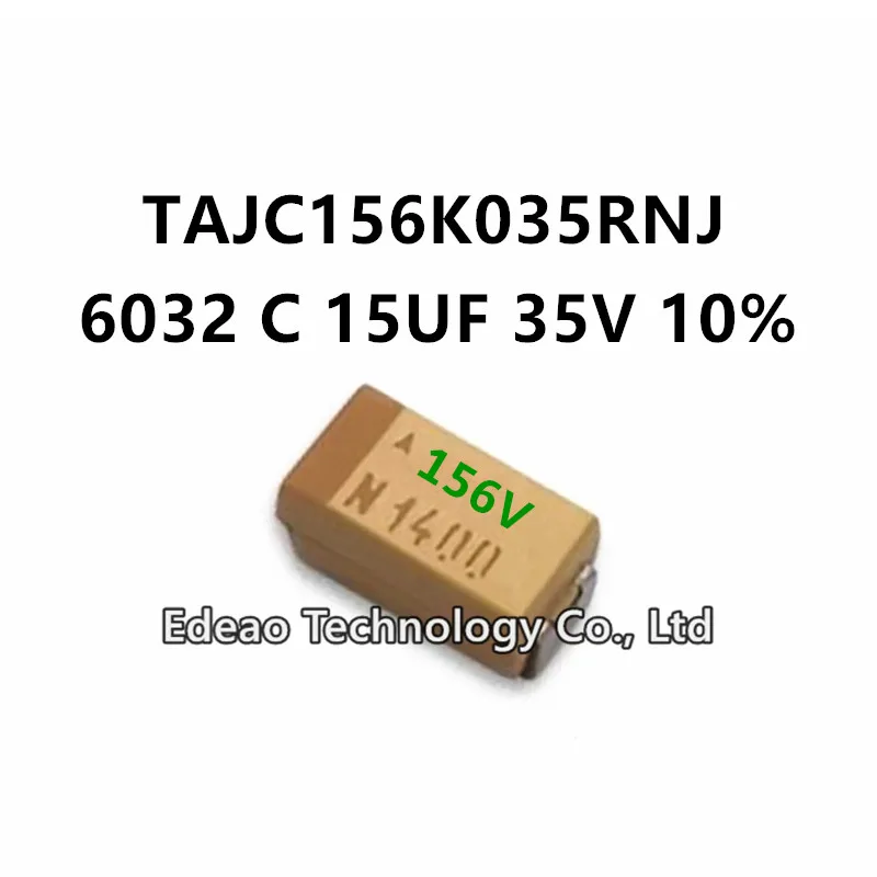 10Pcs/LOT NEW C-Type 6032/2312 C 15UF 35V ±10% Marking:156V TAJC156K035RNJ SMD Tantalum Capacitor