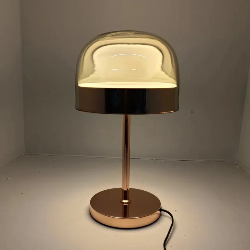 

glass creative personality modern simple bedside light luxury warm color warm bedroom study vertical table lamp