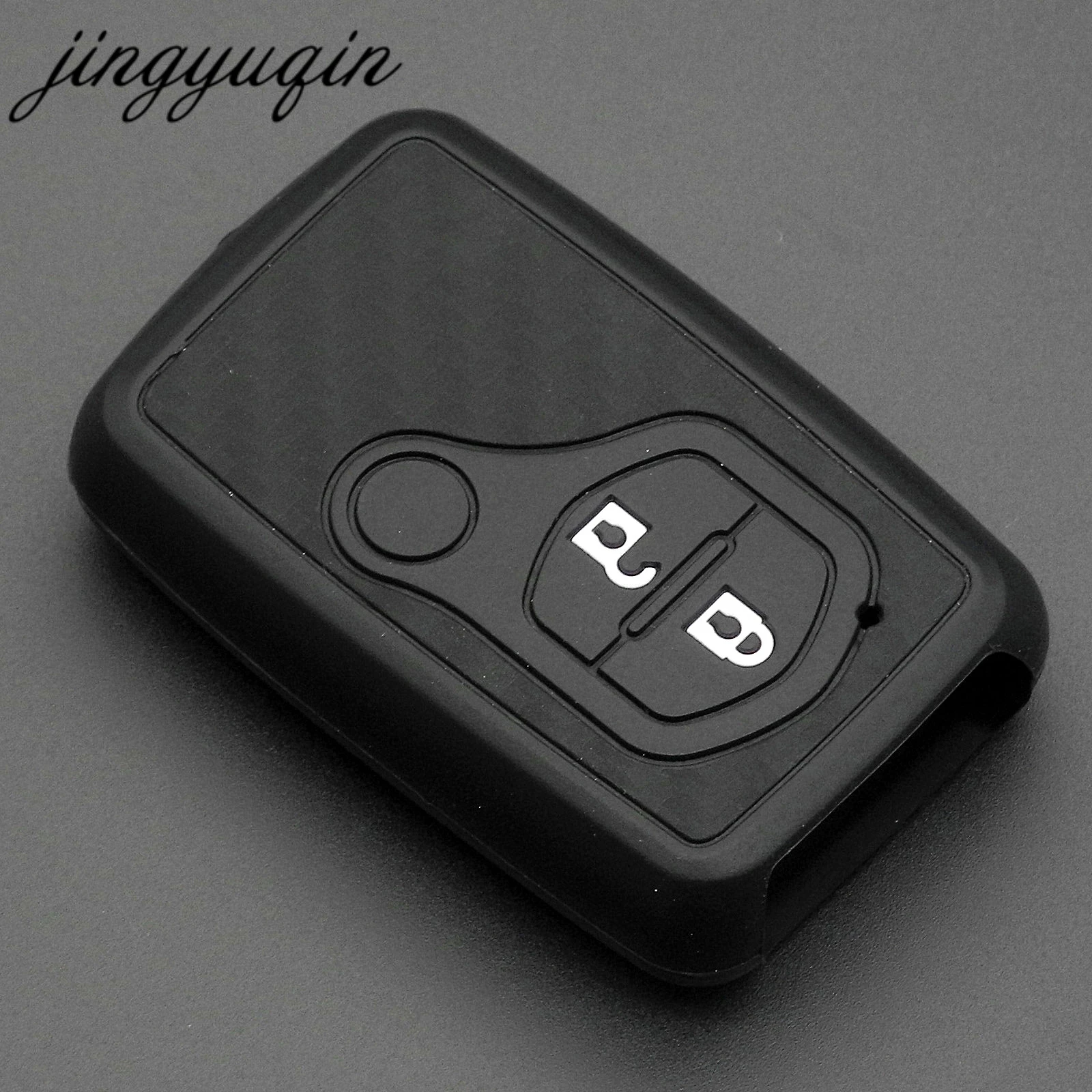 jingyuqin Carbon Silicone Car Key Case Cover For Toyota Land Cruiser Prado 150 Camry Prius Crown For Subaru Foreste Outback XV