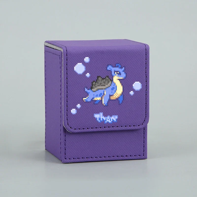 

Pokemon gift Lapras Mew Togepi Kirlia Cubone Wobbuffet DIY Leather Card Storage Box Anime Classics Game Collection Cards Toy