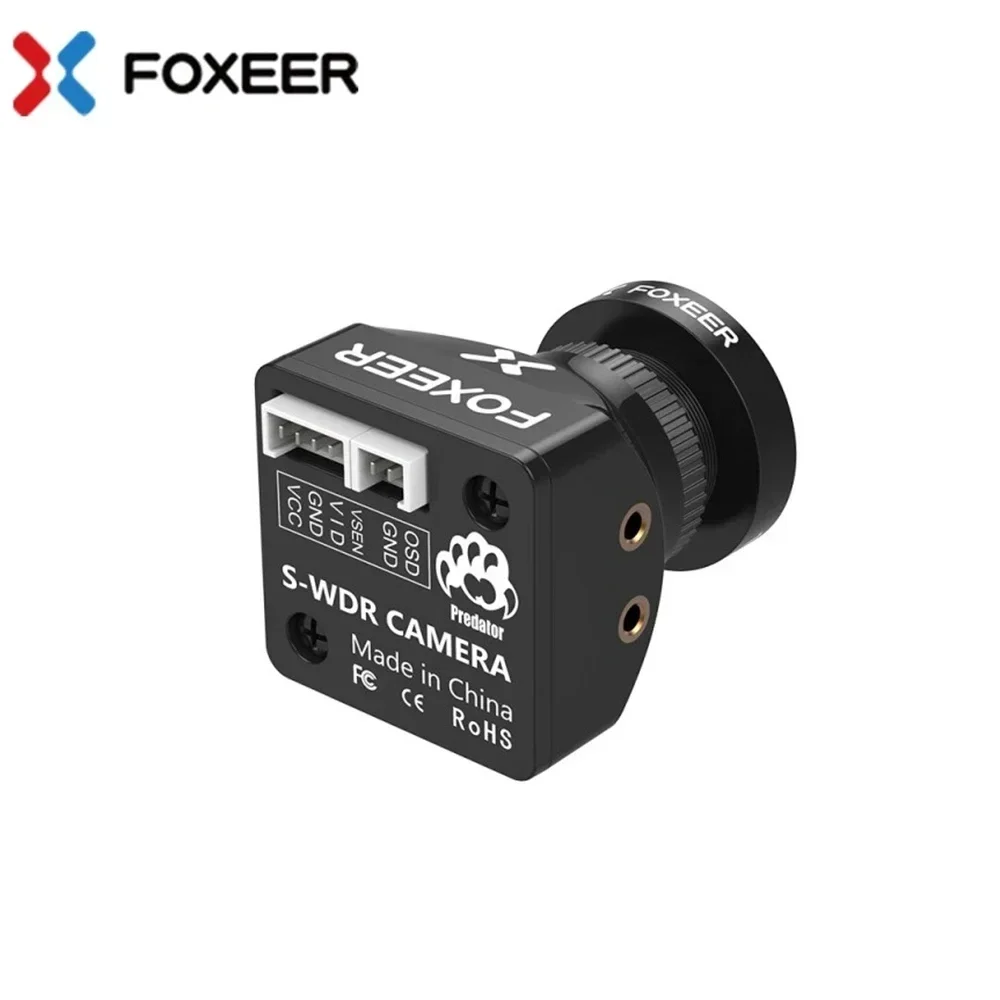 FOXEER Predator V5 Mini FPV Camera 4.5V~20V 0.01Lux 4:3 /16:9 PAL/NTSC Switchable Super WDR OSD 4ms Latency for RC Racing Drone