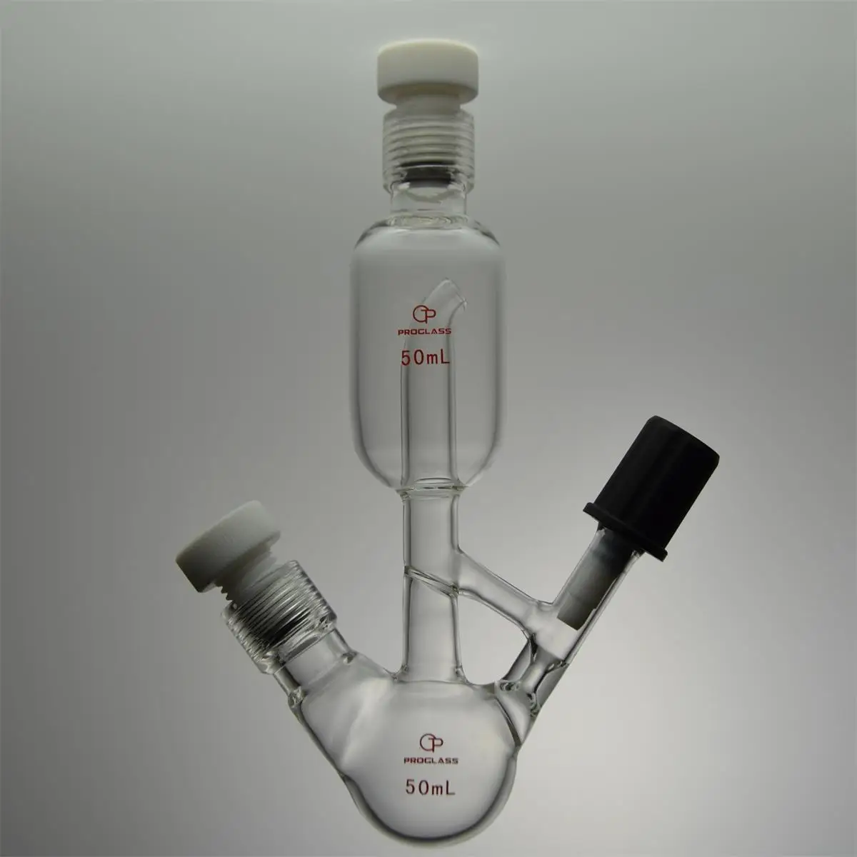 Reaction Schlenk Round Bottom Flask,Top Pressure bottle with the Buffer,High Vacuum Valve,50mL~500mL