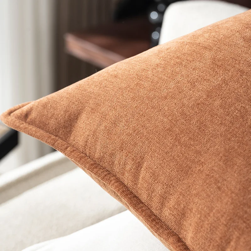 Retro Soft Chenille Throw Pillow Covers with Elegant Design for Sofa Bed Living Room Home Decor view 5