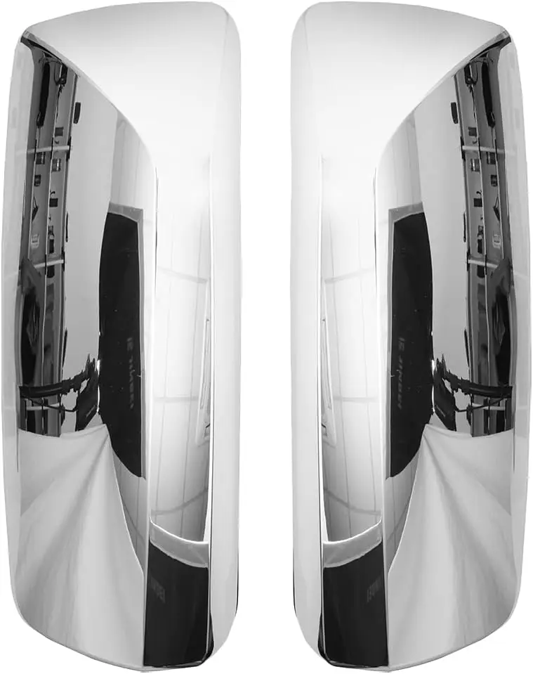 

Chrome Door Mirror Covers Pair Left Right for Volvo VNL VNM 2004-2017 ABS Heat Resistant Direct Replacement OE Fit