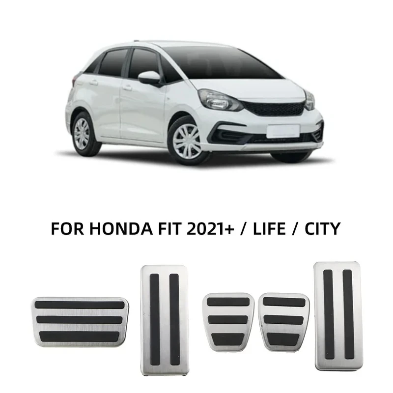 

For Honda 2021 2022-2024 Fit Jazz City N-BOX Accessories Gas Accelerator Brake Clutch Pedals Pedal Cover Non-Slip Pad Protector