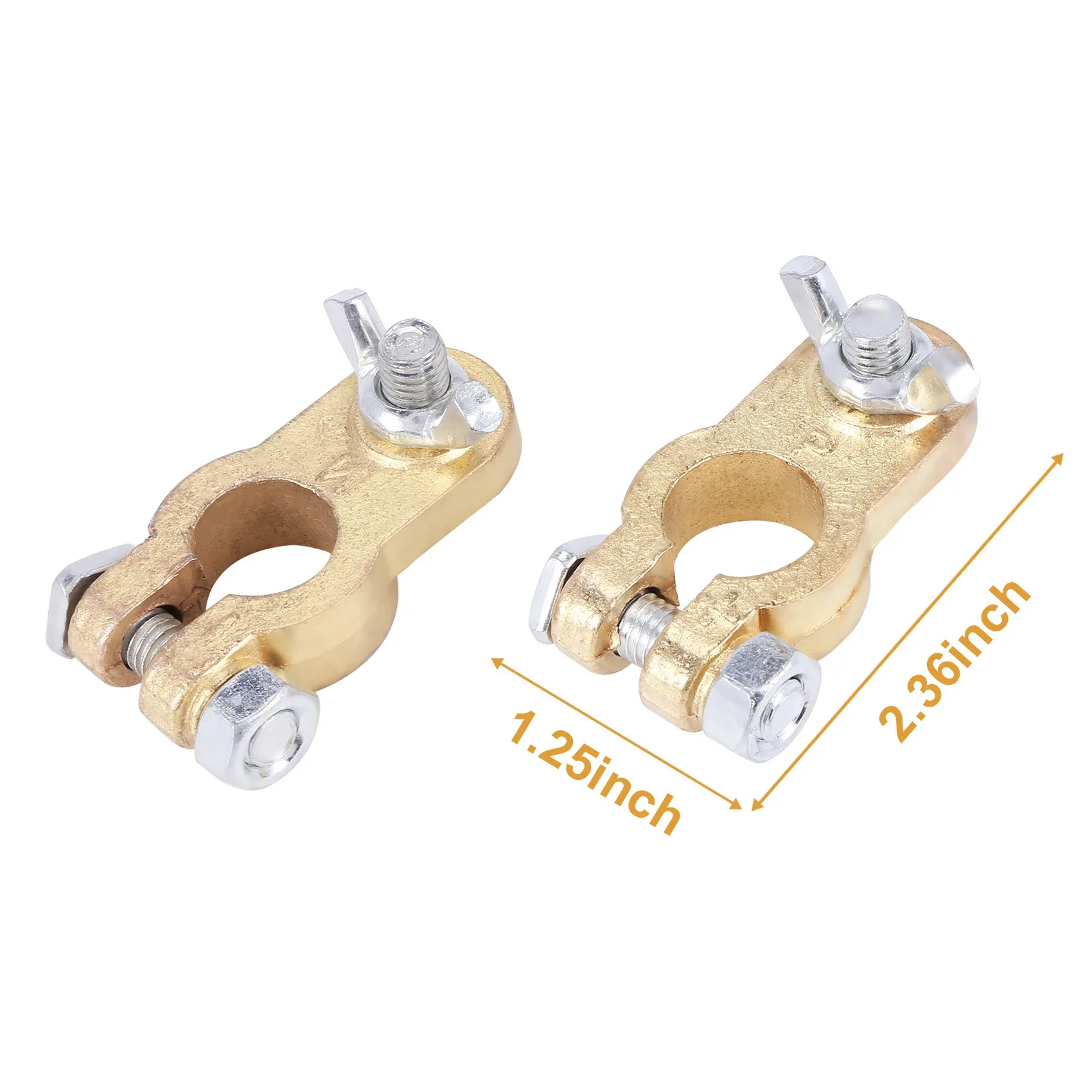 

Надежные зажимы-коннекторы для аккумуляторных клемм (2 шт.) для автомобилей, лодок, грузовиков