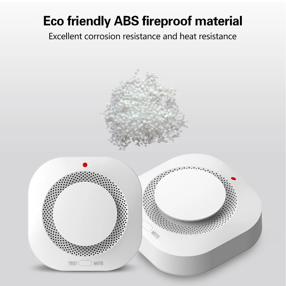 Tuya WiFi ذكي إنذار الدخان المنزلية أجهزة استشعار دخان الحريق الهاتف المحمول APP إشعار تحذير المطبخ غرفة نوم مستودع