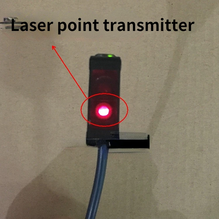 Genuine small volume square laser photoelectric switch diffuse reflection laser sensor NPN PNP DC three-wire