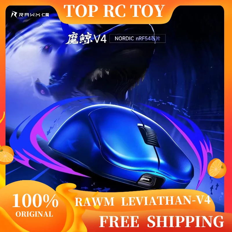 

RAWM LEVIATHAN V4 Gaming Mouse Lightweight Ergonomic Design for FPS PC Gamer Dual 8K Native Resolution Laptop Desktop Esports