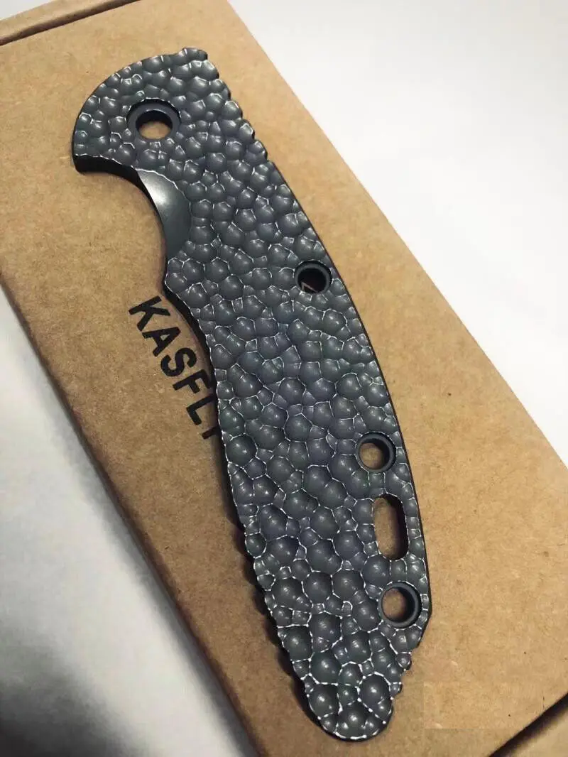 KASFLY CNC TC4 патч для ножей Rick Hinderer XM18 3,5 метеоритный кратер