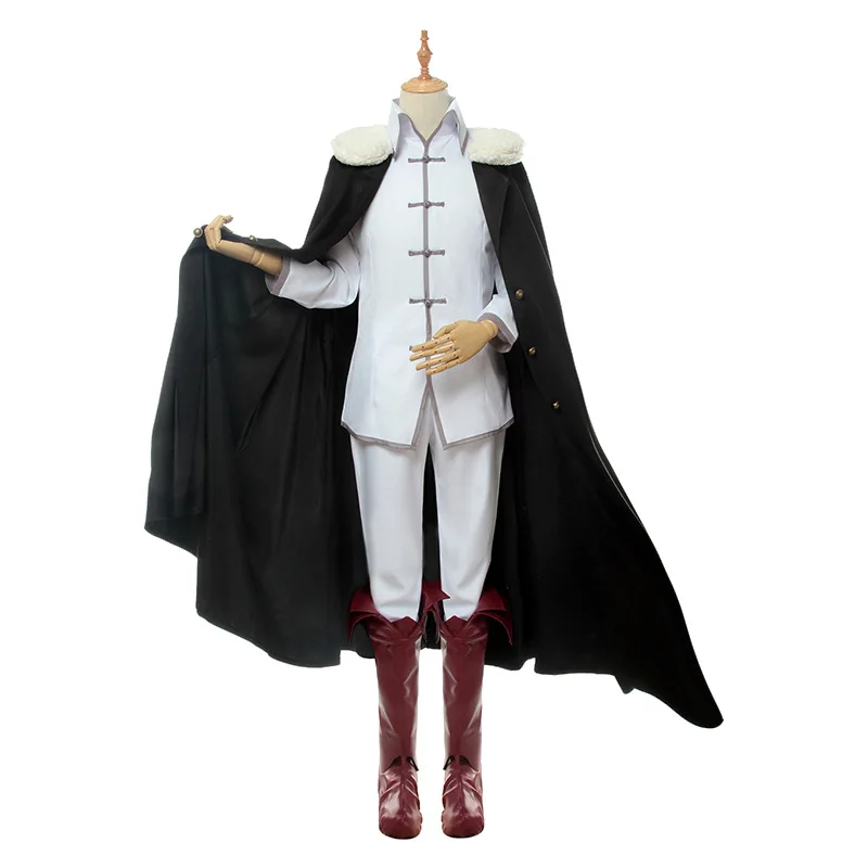 Fyodor-Disfraz de Dostoyevsky para hombre y mujer, Cosplay de Anime, Fyodor Bungo Stray dogs, zapatos, peluca, traje de fiesta de Halloween