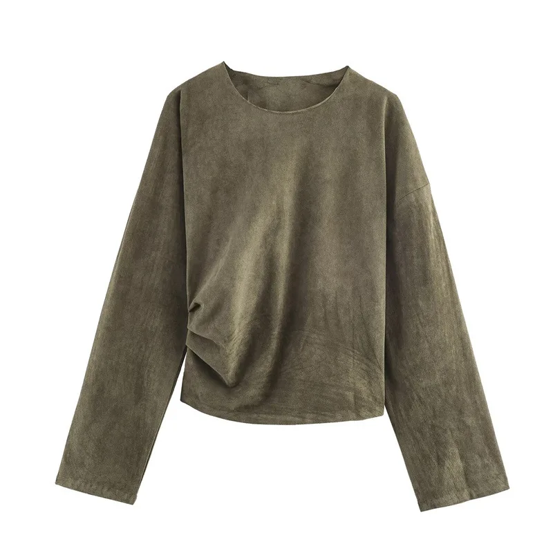 بدلة رياضية نسائية جديدة في مجموعات مطابقة 2025 الخريف من جلد الغزال السراويل غطاء السراويل فرقة النساء الملابس النسائية الاتجاه مجموعات #2