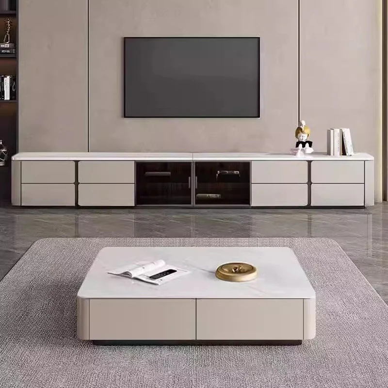 Design Drawers Tv Stand Black Glossy Vertical Designer White Tv Stand Luxury Modern Floor Meuble Television Salon Furniture Home