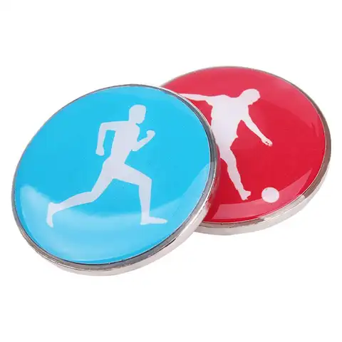 Referee Side Toss Coin Double Face Sports Football Pattern Soccer Volleyball Flip Coin Souvenirs Gift For Kids Adults