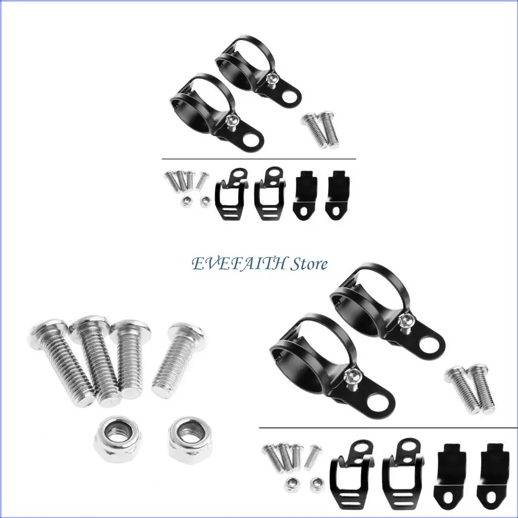 

124b 2pcs Black Fork arclamp ушной зажим мотоцикла Мотоцикл.